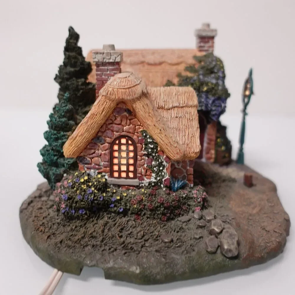 Hawthorne Village Seaside Thomas Kinkade Seaside Boathouse Lighted COA 79735